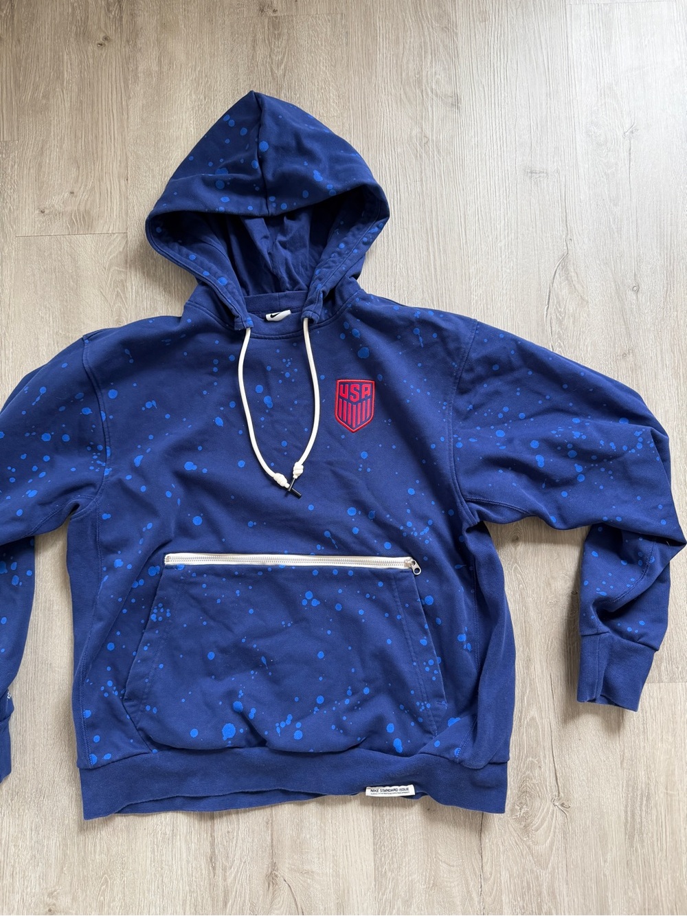 Men's Nike Navy USMNT Standard Issue Pullover Hoodie Large